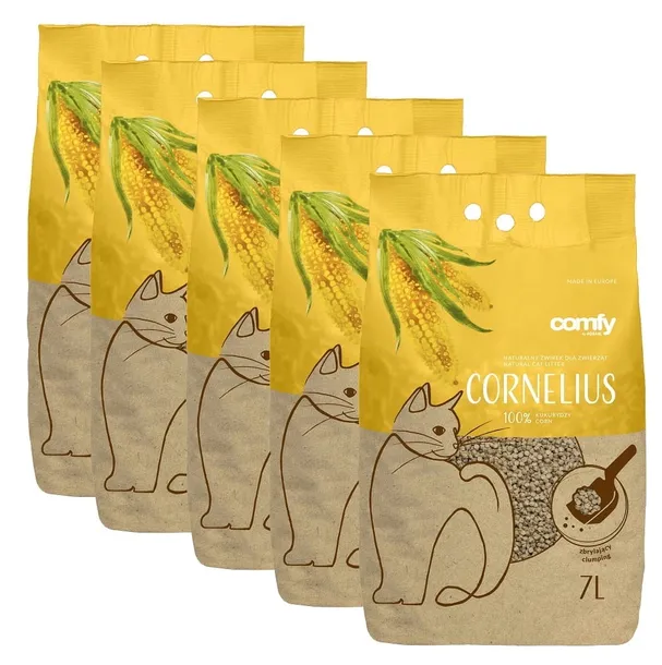 Comfy Żwirek kukurydziany dla kota naturalny Cornelius 7L