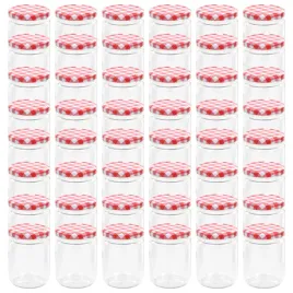 vidaxl-szklane-sloiki-na-dzem-bialo-czerwone-pokrywki-48-szt-230-ml