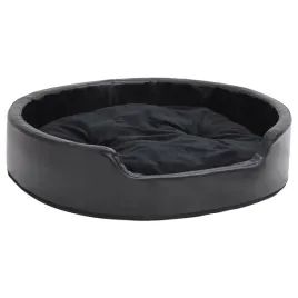 vidaxl-legowisko-dla-psa-czarne-79x70x19-cm-plusz-i-ekoskora