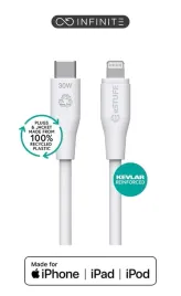 estuff-es602370-kabel-lightning-3-m-bialy