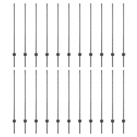 slupek-ogrodzeniowy-22-szt-szary-160-cm-stal