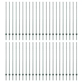 slupek-ogrodzeniowy-44-szt-zielony-200-cm-stal