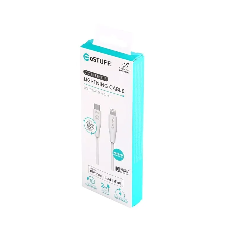 estuff-es602270-kabel-lightning-3-m-bialy