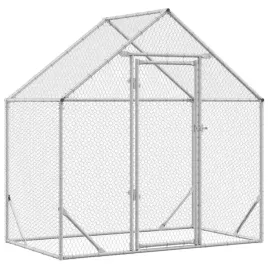 klatka-dla-kur-srebrny-170-x-100-x-177-cm-stal-galwanizowana