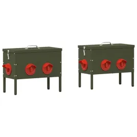 karmnik-dla-kur-2-pcs-zielony-oliwkowy-415-x-205-x-33-cm