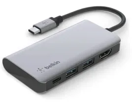 stacja-hub-belkin-connect-usb-c-4-in-1-multiport-adapter-100w-szara