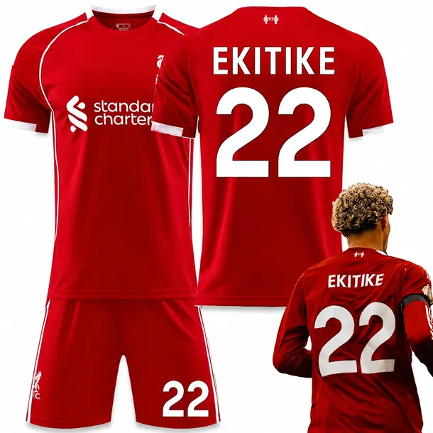 KOMPLET PIŁKARSKI KOSZULKA HUGO EKITIKE LIVERPOOL FC ROZMIARY