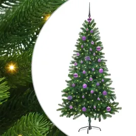sztuczna-choinka-stozkowa-150-cm-z-cieplym-oswietleniem-led-zielona-do