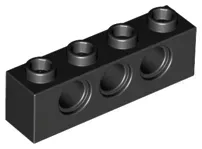 lego-3701-czarny-370126-technic-klocek-1x4-1-szt-nowy