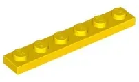 lego-3666-zolty-366624-plytka-1x6-1-szt-nowy