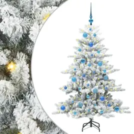 sztuczna-choinka-na-zawiasach-150-cm-z-dekoracyjnymi-lampkami-led-biala