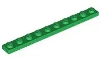 lego-4477-zielony-6467868-plytka-1x10-1-szt-nowy