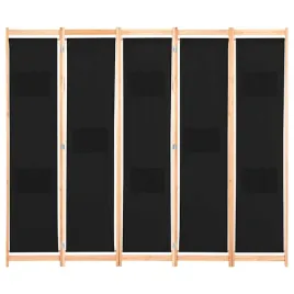 vidaxl-parawan-5-panelowy-czarny-200-x-170-x-4-cm-tkanina