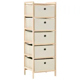 vidaxl-regal-z-5-koszami-z-tkaniny-drewno-cedrowe-bezowy