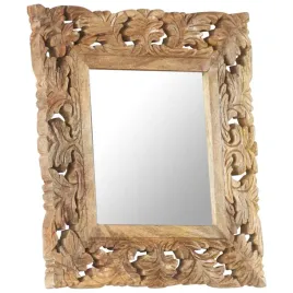 vidaxl-lustro-w-recznie-rzezbionej-brazowej-ramie-50x50-cm-mango