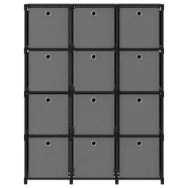 vidaxl-regal-z-12-przegrodami-pudelka-czarny-103x30x141-cm-tkanina
