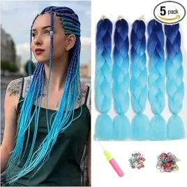 showjarlly-sztuczne-wlosy-ombre-60cm-przedluzanie-doczepy-5-szt-niebieskie