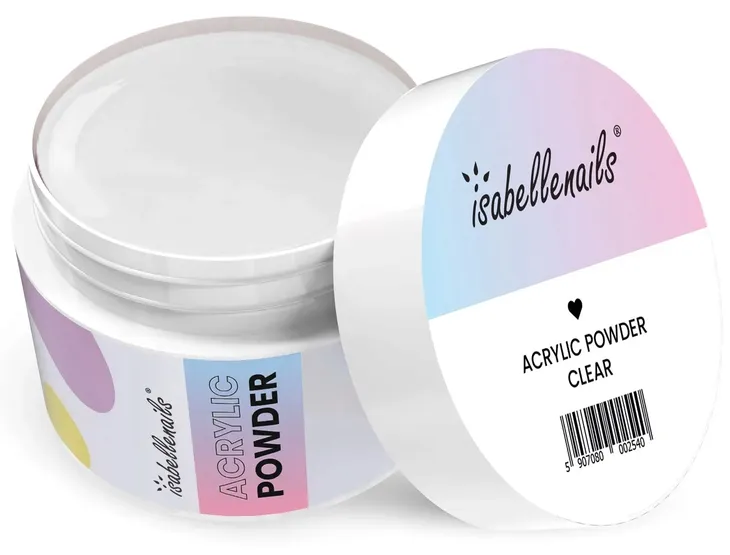 AKRYL DO PAZNOKCI PUDER PROSZEK AKRYLOWY ISABELLENAILS CLEAR 50 ML