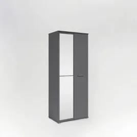 szafa-otwierana-z-lustrem-dwudrzwiowa-80cm-x-200cm-antracyt-polki-wieszak