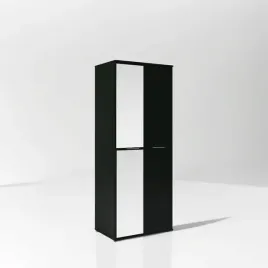 szafa-otwierana-z-lustrem-dwudrzwiowa-80cm-x-200cm-czarna-polki-wieszak