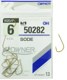 nr-6-haczyki-owner-sode-50282-wyczynowe-cienkie-brazowe