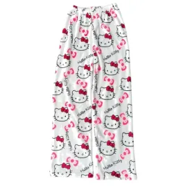 flanelowe-spodnie-pizama-hello-kitty-pluszowe