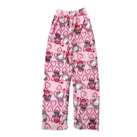 flanelowe-spodnie-pizama-hello-kitty-spiderman-pluszowe