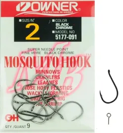 nr-2-haczyki-owner-czarne-drop-shot-mosquito-hook-wydluzone