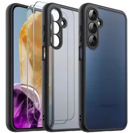 etui-do-samsung-m15-5g-matowe-wzmacniane-czarne-zestaw-2x-szklo