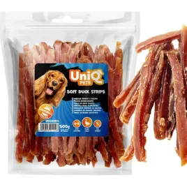 Zdjęcie produktu Przysmak, przekąska dla psa miękkie Paski z Kaczki Stripsy (94%) UniQ 500g