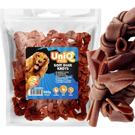 przysmak-przekaska-dla-psa-super-miekkie-wezelki-z-kaczki-uniq-pets-500g