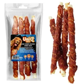 przysmak-przekaska-dla-psa-dlugie-patyki-ze-skory-z-kaczka-uniq-pets-4-szt