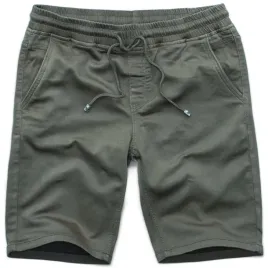 spodenki-meskie-zielone-materialowe-spodnie-rozciagliwe-pas-z-gumka-xl