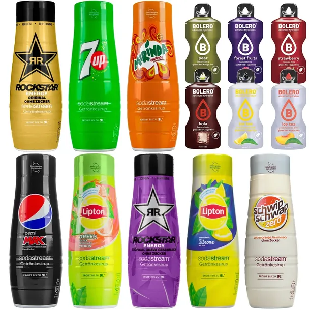 8x Syrop do Sodastream mega zestaw + 6 saszetek Bolero