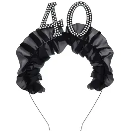 opaska-party-40-urodziny-falbanki-i-perly-czarny-partydeco