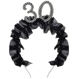 opaska-party-30-urodziny-falbanki-i-perly-czarny-partydeco