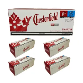 gilzy-papierosowe-chesterfield-red-250-tutki-gilza-ks-5x250-1250-gilz-8mm