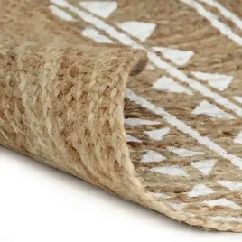 vidaxl-recznie-wykonany-dywanik-juta-bialy-nadruk-120-cm