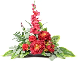 peonia-czerwona-stroik-80x65-cm