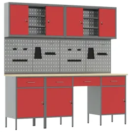 stol-warsztatowy-10-pcs-czerwony-200-x-55-x-200-cm-stal