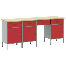 szafka-robocza-z-szuflada-4-pcs-czerwony-200-x-55-x-85-cm