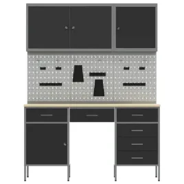 szafka-robocza-z-szuflada-8-pcs-czarny-150-x-55-x-200-cm