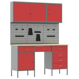 szafka-robocza-z-szuflada-8-pcs-czerwony-150-x-55-x-200-cm