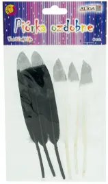 piorka-ozdobne-ze-srebrnymi-koncami-biale-i-czarne-aliga-6-szt-pd-3264