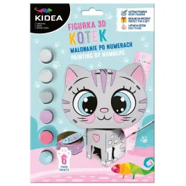 figurka-3d-kotek-malowanie-po-numerach-zestaw-z-farbami-kidea