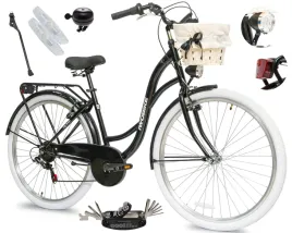 rower-miejski-damski-28-damka-osprzet-shimano-bagaznik-koszyk-gratis