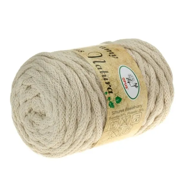 Sznurek Opus Natura Macrama 5mm do makramy Makrama ECRU 102