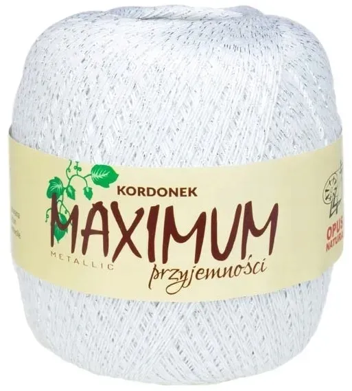 Kordonek MAXIMUM METALLIC Metalic Opus - kolor Biało srebrny MET