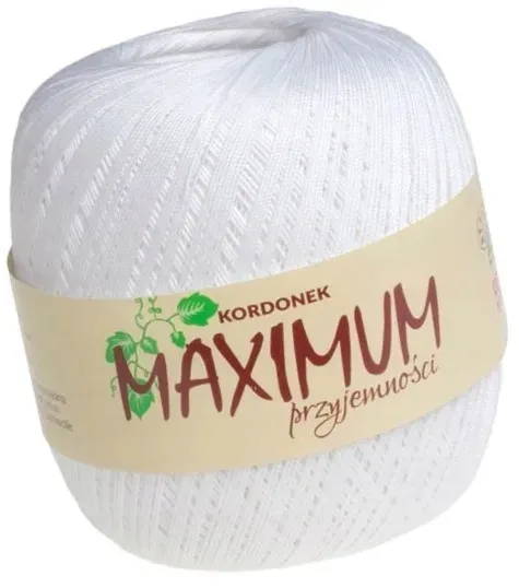 Kordonek MAXIMUM Opus - kolor 001 Biały