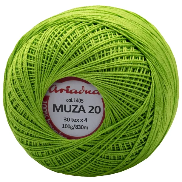 Kordonek Ariadna MUZA 20 kolor 1405 JASNY ZIELONY